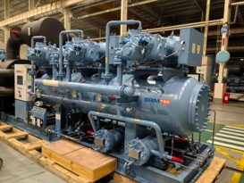 SRS Semi-Hermetic Screw Low-Charge Ammonia Chiller Skid