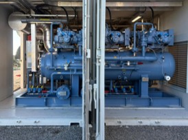SRS Ammonia Semi-Hermetic Screw Compressor Skid